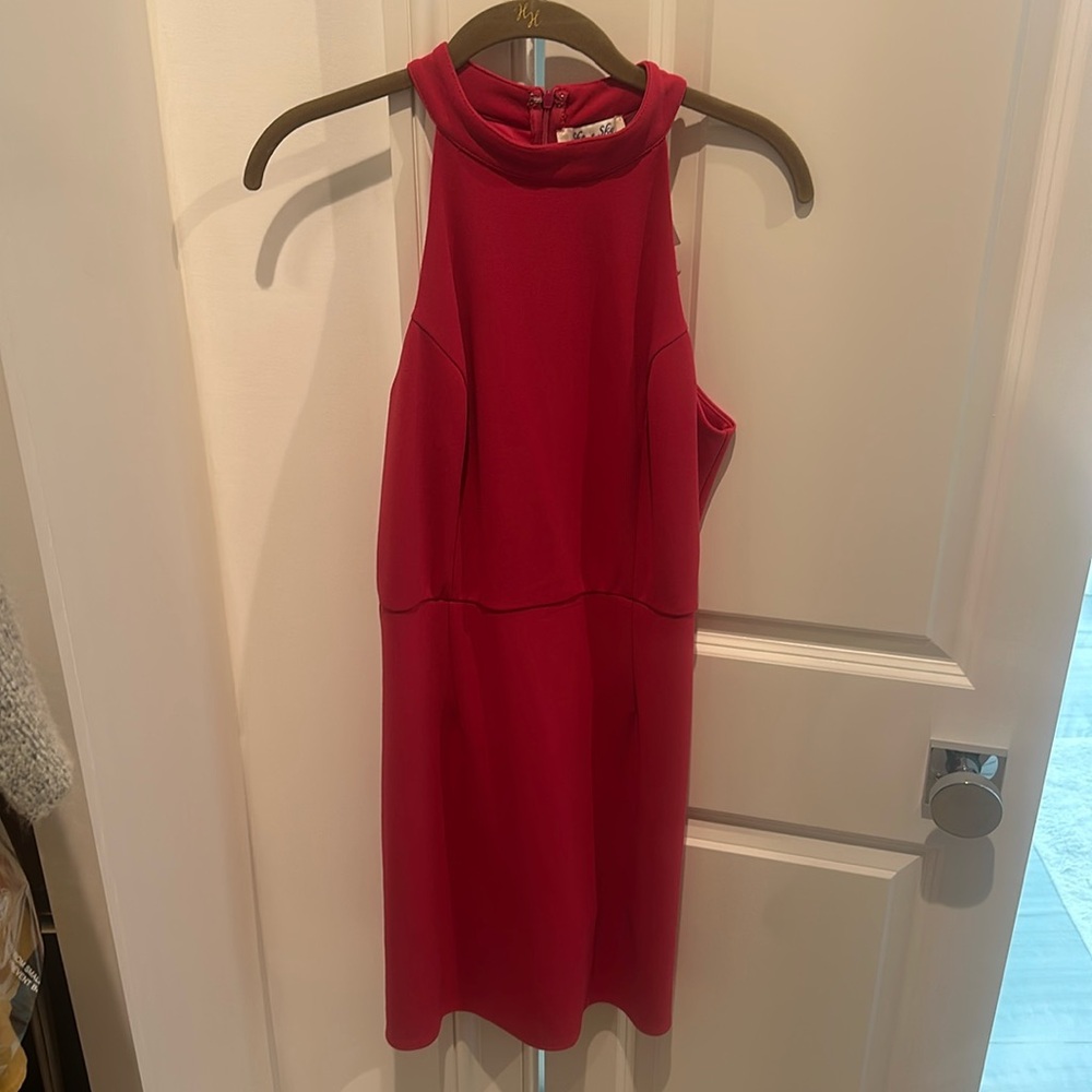 Fuchsia halter bodycon dress. Size medium. New with tags. From boutique.